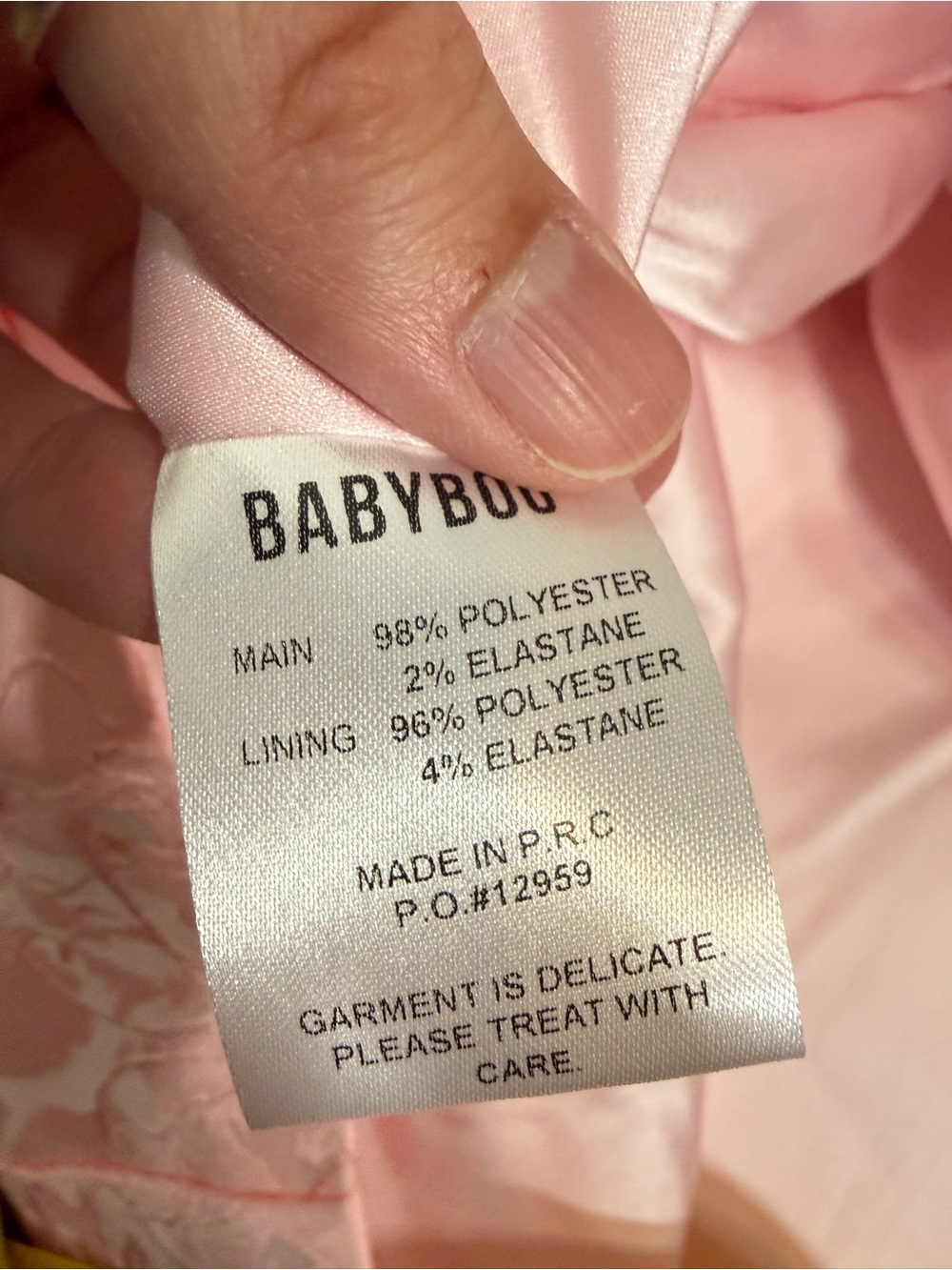 NWT Babyboo Raquel Mini Dress Pink Off the Shoulder Bow Coquette Feminine Soft M - Picture 8 of 10